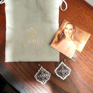 Kendra Scott silver filigree earrings